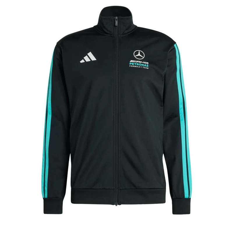 adidas Men's MERCEDES - AMG PETRONAS FORMULA 1 TEAM DNA TRACK TOP, black/semi mint rush, XL