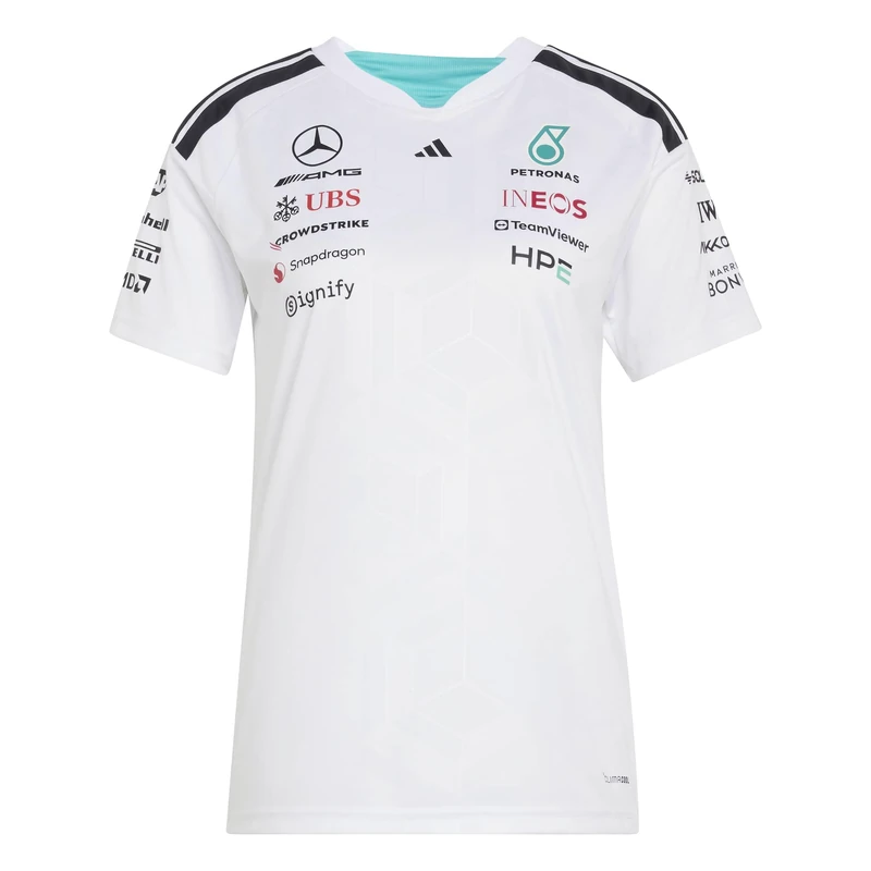 adidas Women's Mercedes - AMG Petronas Formula 1 Team Driver Jersey, White, S