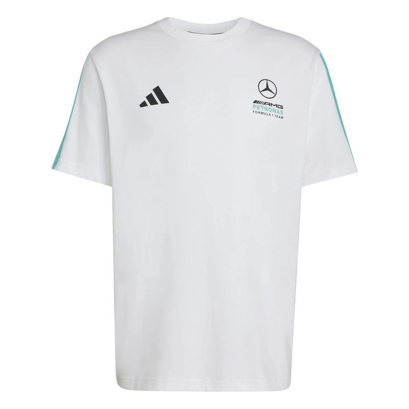 adidas Men's Mercedes - AMG Petronas Formula 1 Team DNA TEE, White/semi Mint Rush, M