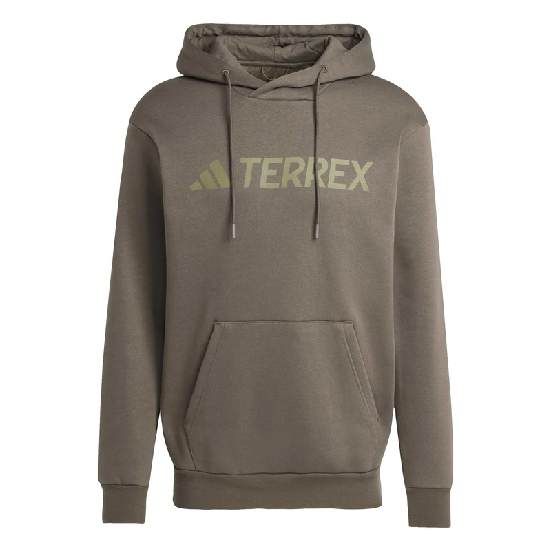 adidas Men's Terrex Multi Large Logo Hoodie, shadow olive, L