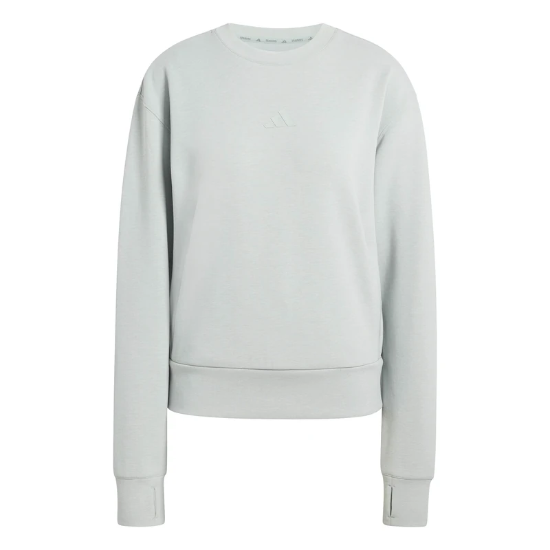 adidas Women's D4T Workout Warm Up Crew Neck, Wonder Sage, L - Image 1