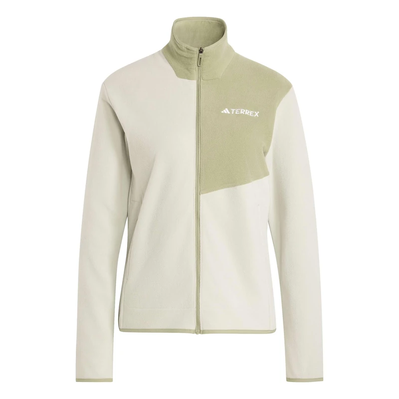 adidas Women's Terrex Multi Full Zip Fleece Jacket, halo green, M