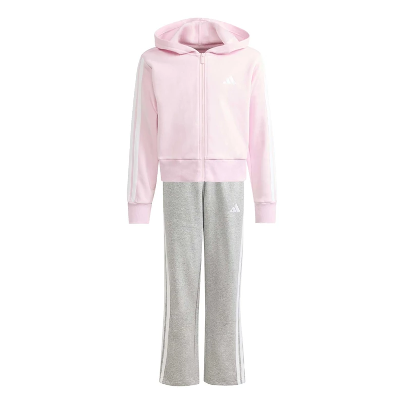 adidas Girl's ESSENTIALS TRACKSUIT, clear pink/white, 11-12 Years - Image 1