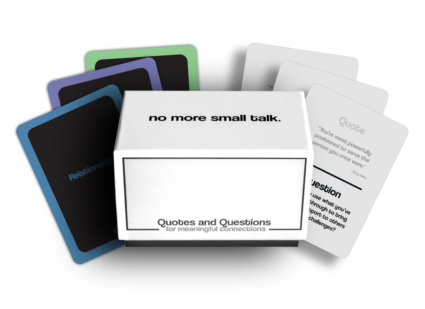 NO MORE SMALL TALK: Quotes & Questions for Meaningful Connections - Conversation Card Game by Nicholas John
