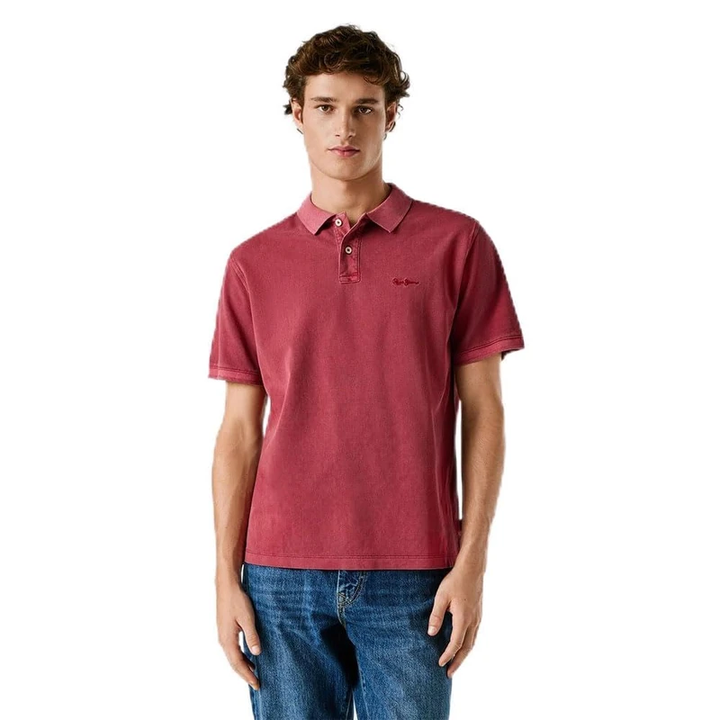 Pepe Jeans Men's New Oliver GD Polo, Red (Currant RED), S