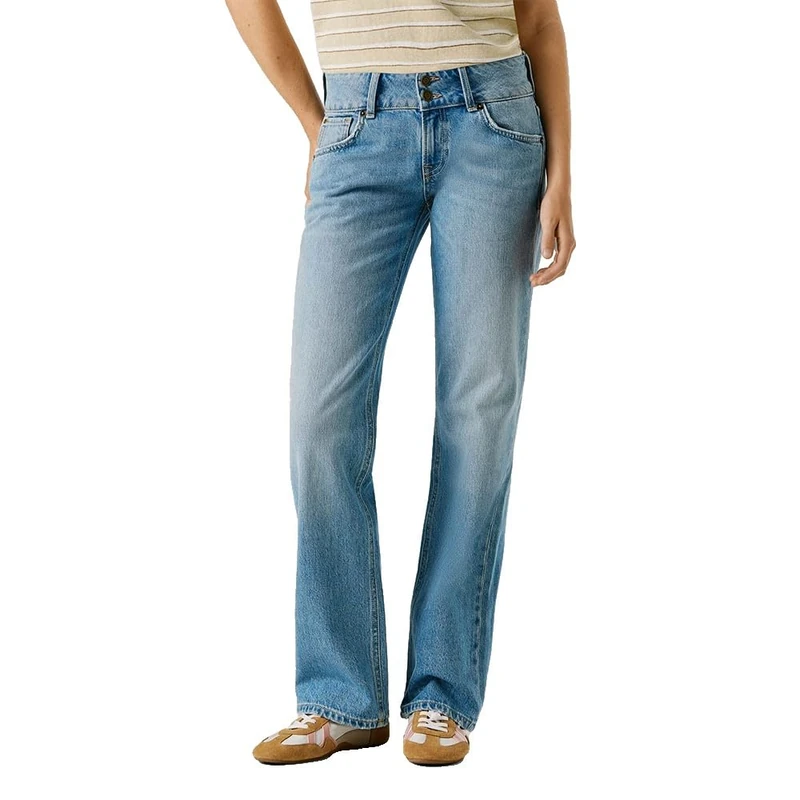 Pepe Jeans Women's Straight Jeans LW Venus, Blue (DENIM-2VC), 26W x 34L