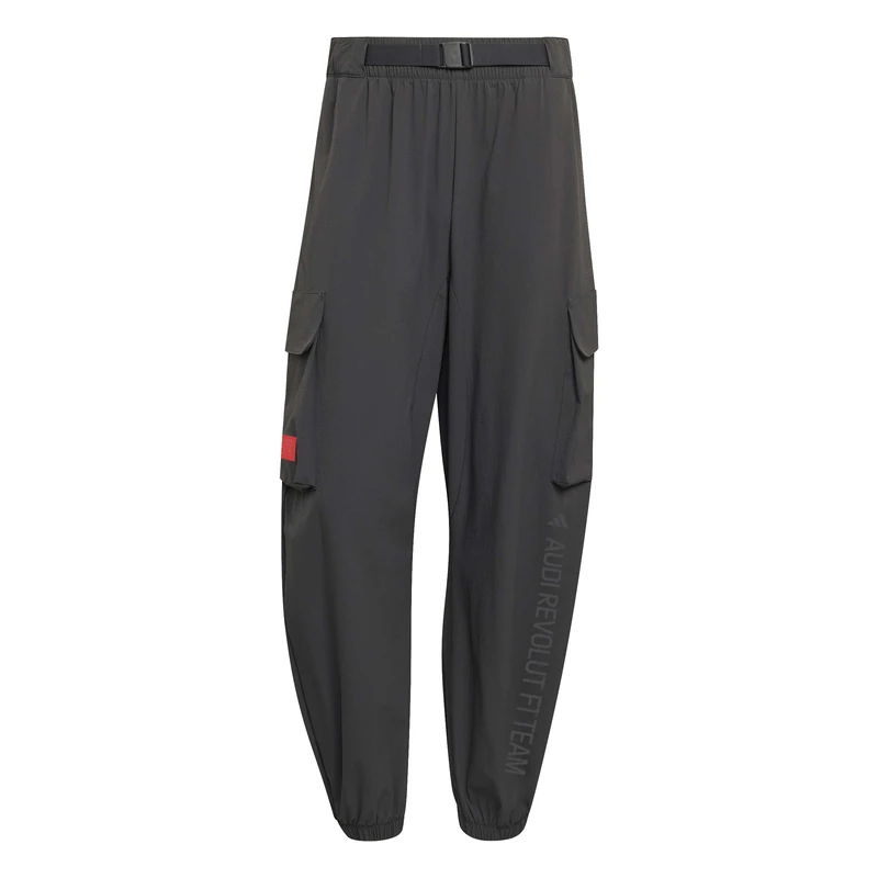 adidas Men's Audi Formula ONE Team Elevated Woven Pant, Utility Black/hi-res red, 3XL