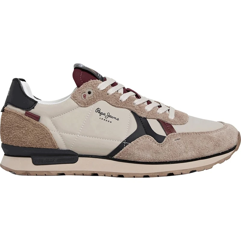 Pepe Jeans Men's BRIT Flyer M Sneak, Brown (Dark Stone Beige), 12