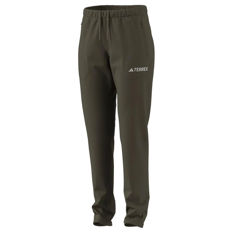 adidas Women's Terrex Multi Essentials Stretch Pants, Olive strata, L
