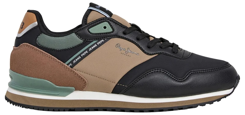 Pepe Jeans Men's London Cross M Sneak, Black (Black), 9 UK