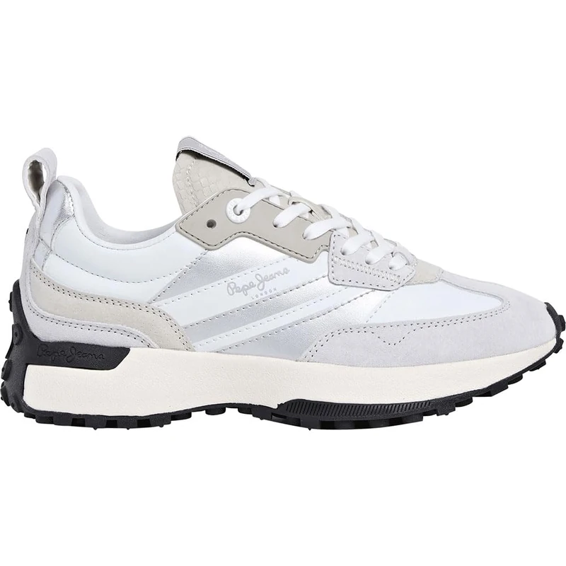 Pepe Jeans Women's Lucky Original Sneak, White (White), 8 UK