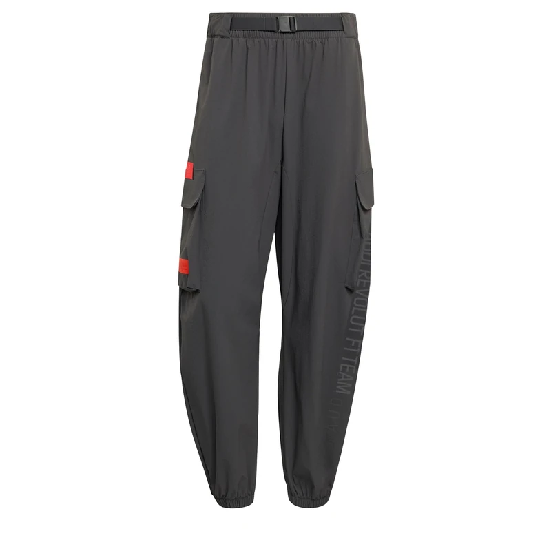 adidas Men's Audi Formula ONE Team Elevated Woven Pant, Utility Black/hi-res red, XXL