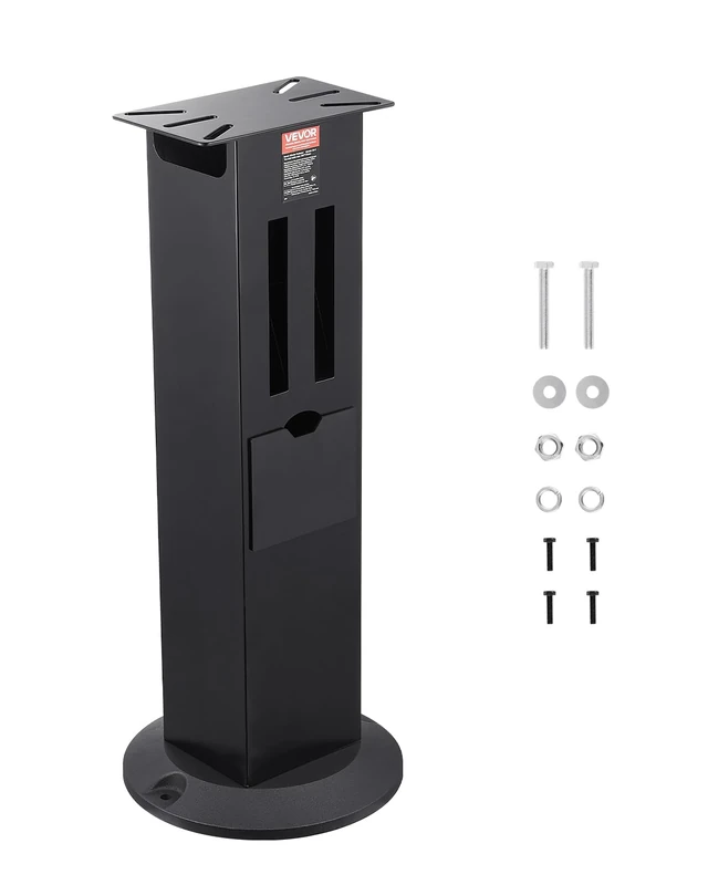 VEVOR Bench Grinder Stand, Heavy-Duty Grinder and Vise Floor Pedestal with 28 x 17 cm Mounting Plate, Grinding Wheel Storage Compartments & Cast Iron Base, Compatible with Most Bench Grinders