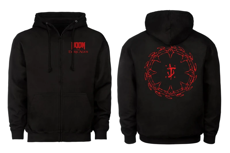 DPI Merchandising DOOM: The Dark Ages Zipper Hoodie Shield Black M