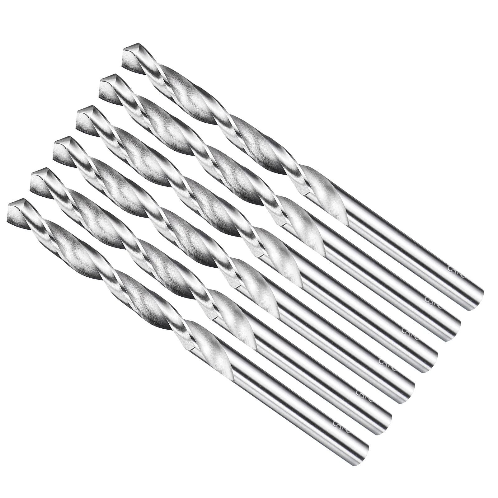 METALLIXITY Drill Bit (6.5mm) 6Pcs, 4241 High-Speed Steel Straight Shank Uncoated (Bright) 118° for Wood Plastic Iron Copper Aluminum Low Soft Metal