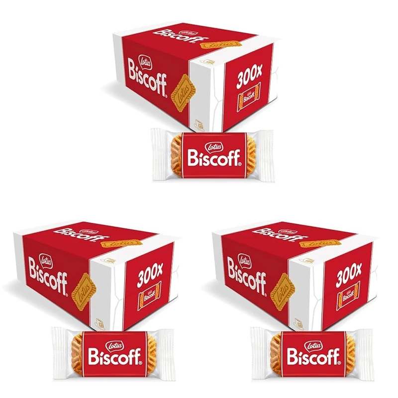 Biscoff Original Caramelised Single Biscuits (Pack of 900 - catering size)