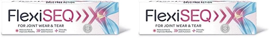 Flexiseq for Joint Wear & Tear Gel, 100g, Drug-Free, Pain Relief Gel, (Packaging May Vary) (Pack of 2)