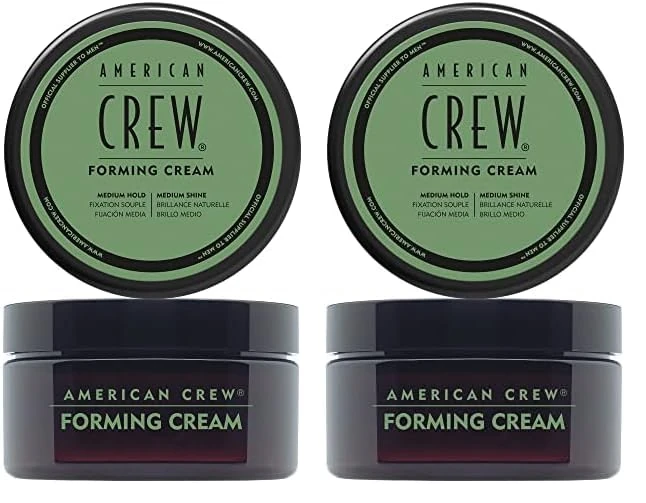 American Crew forming Cream with Medium Hold and Shine, Gifts for Men, for Shape and Thickening, Cream Texture for All Hair Types, Hair Styling for Men - 85 g (Pack of 2)