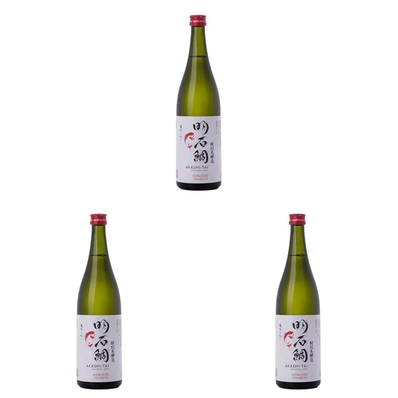 Akashi Tai Tokubetsu Honjozo Sake, 72 cl (Pack of 3)