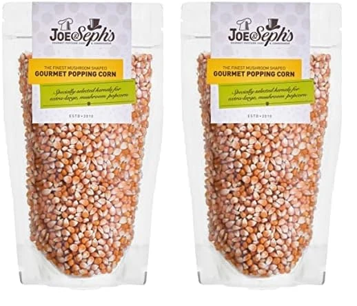 Joe & Seph's Popping Corn Kernels, XX-Large Bag 1kg MUSHROOM POPPING CORN (Packing may vary). (Pack of 2)