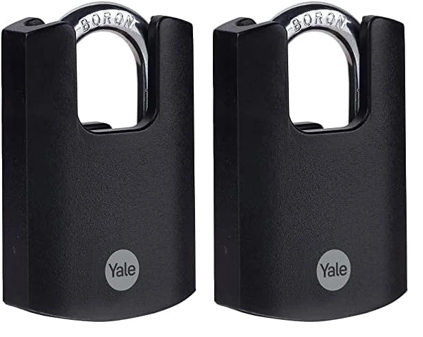 Yale - Y121B/40/125/1 High Security 40mm Brass Padlock - Closed Boron Shackle - 3 Keys (Pack of 2)