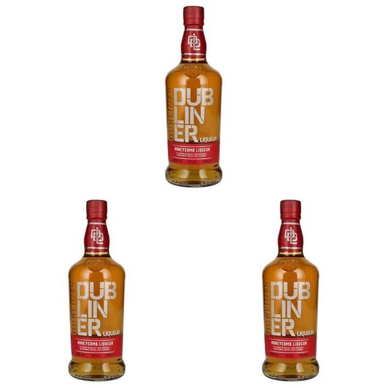 The Dubliner Irish Whiskey Liqueur, Whiskey and Honeycomb, 70 cl (Pack of 3)