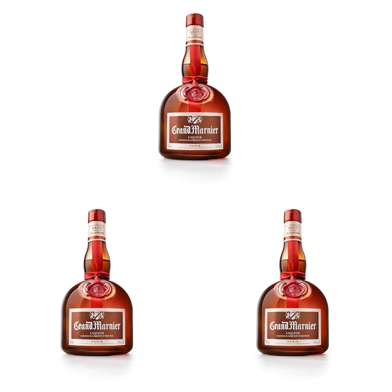 Grand Marnier- Cordon Rouge Cognac & Orange Liqueur, Essential Ingredient for the Grand Margarita cocktail 70cl (Pack of 3)