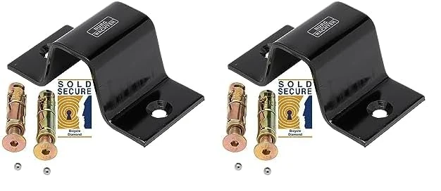 Sterling Sold Diamond & Gold High Security Ground/Wall Anchor, Black, GA1 (Pack of 2)