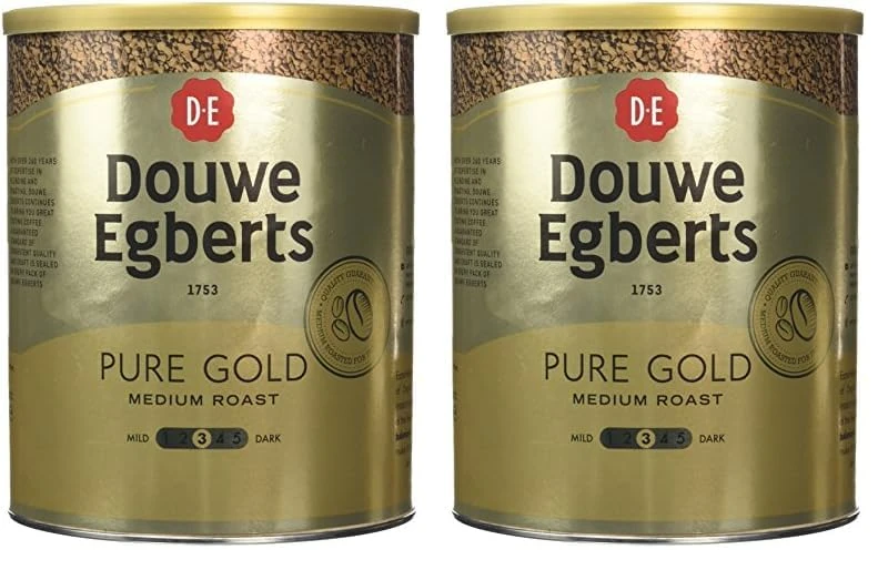 Douwe Egberts Pure Gold Instant Coffee - 1 x 750g Tin (Pack of 2)