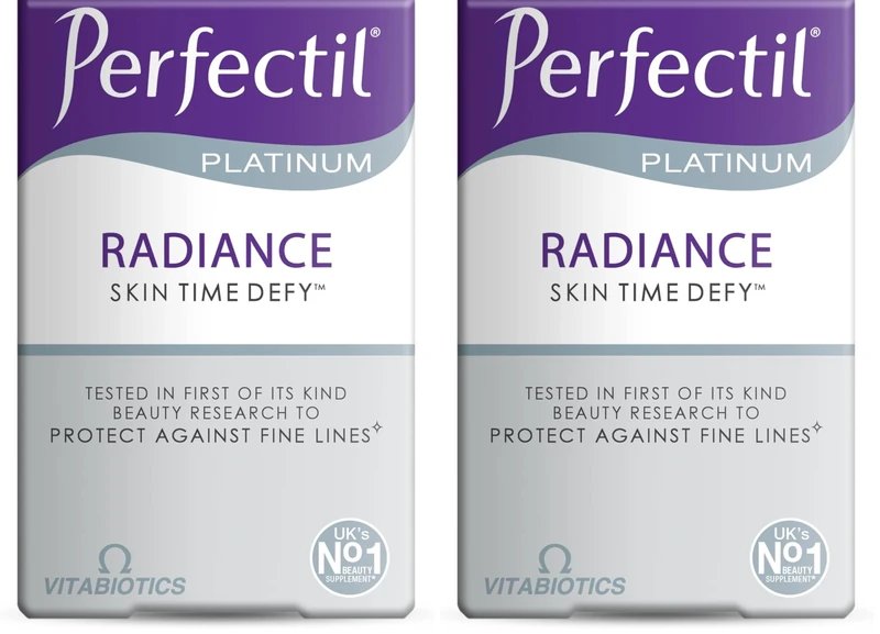 Perfectil Platinum Skin Radiance Tablets with Time-Defy Complex, Vitabiotics (Pack of 2)