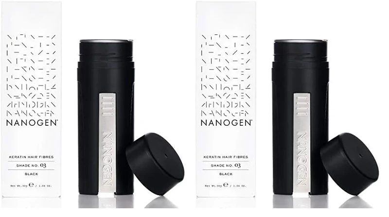 Nanogen Hair Fibres, 30 g, Black (Pack of 2)