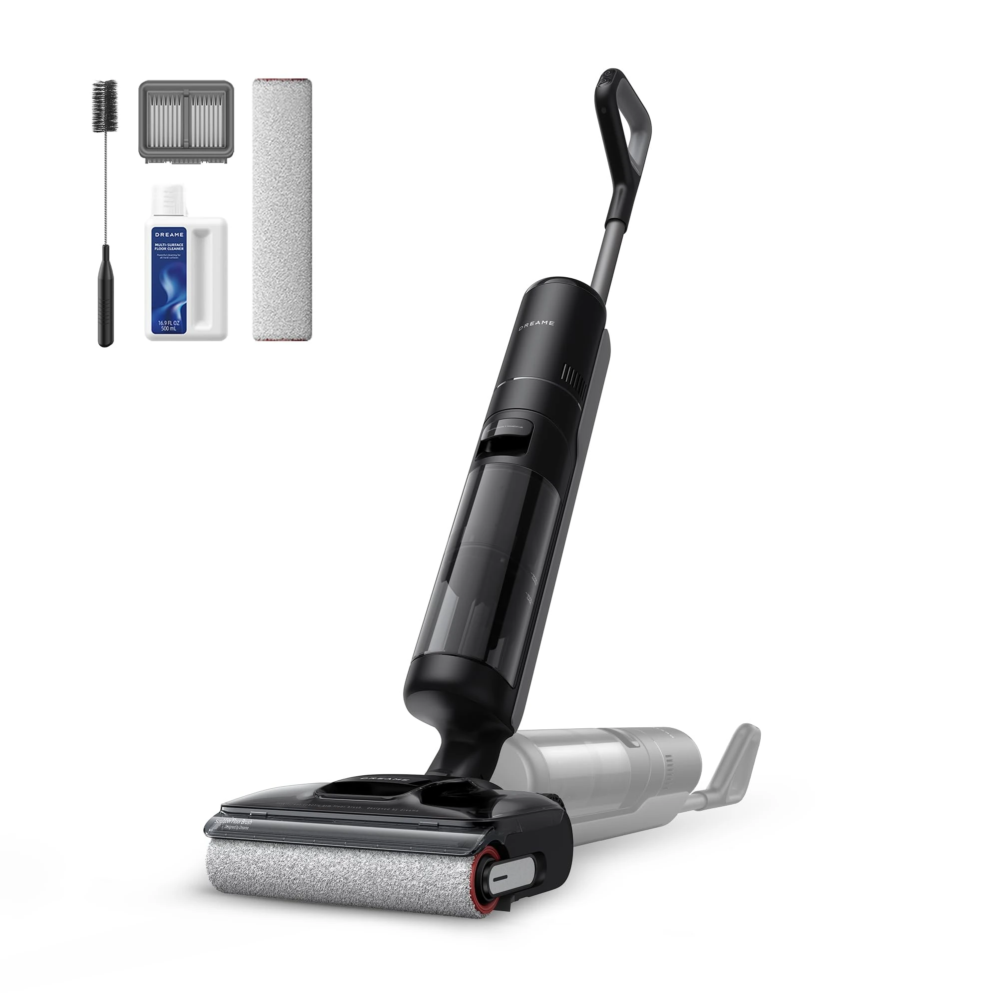 dreame H12 Pro Flex Reach Wet and Dry Vacuum Cleaner, 180° Lie-Flat, 5 Min Drying, 18KPa Suction, 90°C Hot Wash, Dual Edge Cleaning, 50-Minute Cleaning, Black