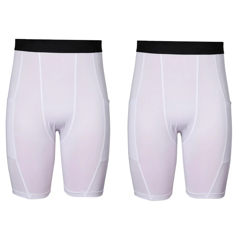 Zupora Mens Compression Shorts Anti Chafing Running Underwear Sports Tight Base Layer Short Quick-Drying Workout Cycling Gym 2 Pack