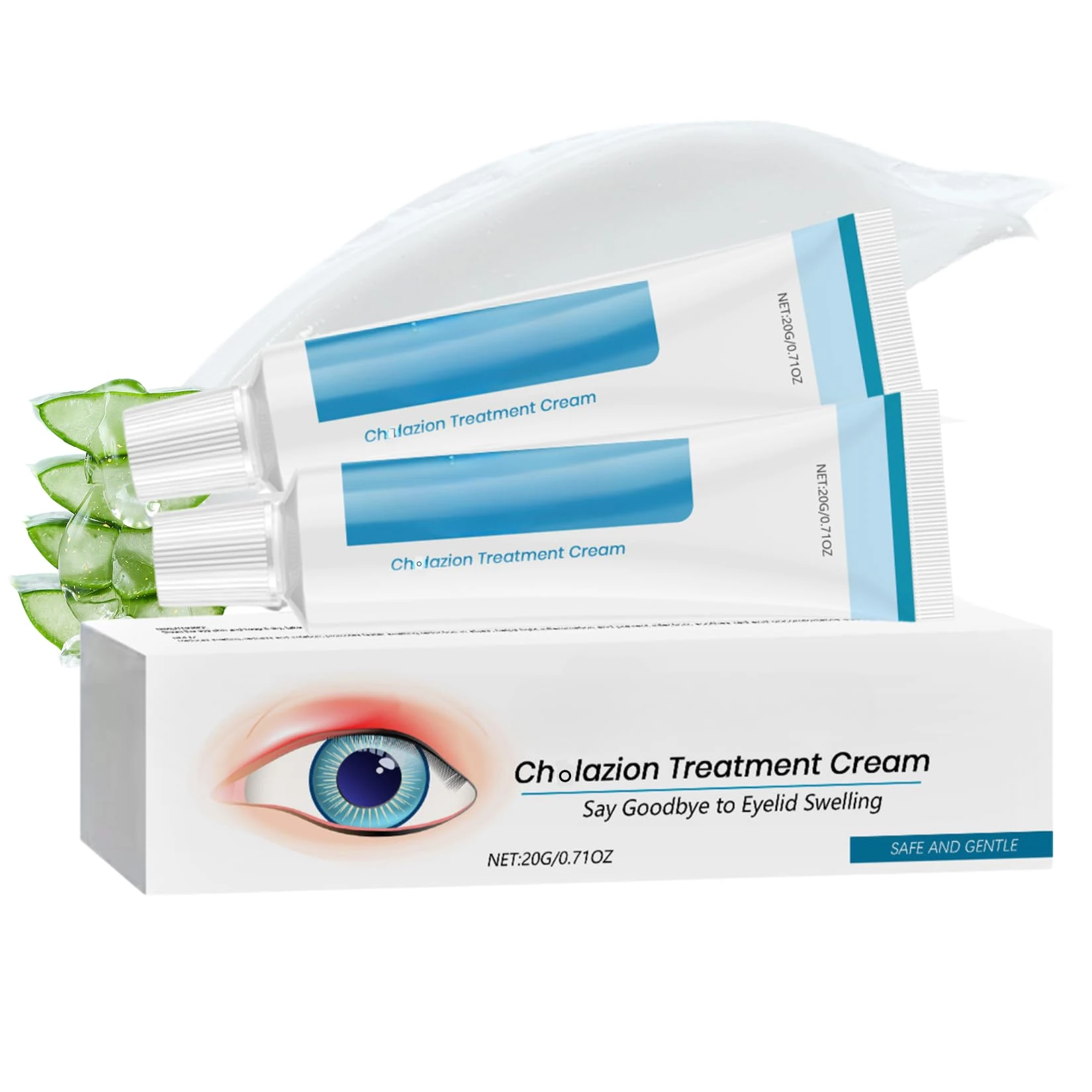 2pcs Chalazion & Blepharitis Eye Treatment Cream - Stye Treatment for Dry Eyes - Reduce Swollen Eyelids,Irritation - Relieve Eyelids Itchy, Redness - Soothe, Hydrate,Comfort Dry Skin