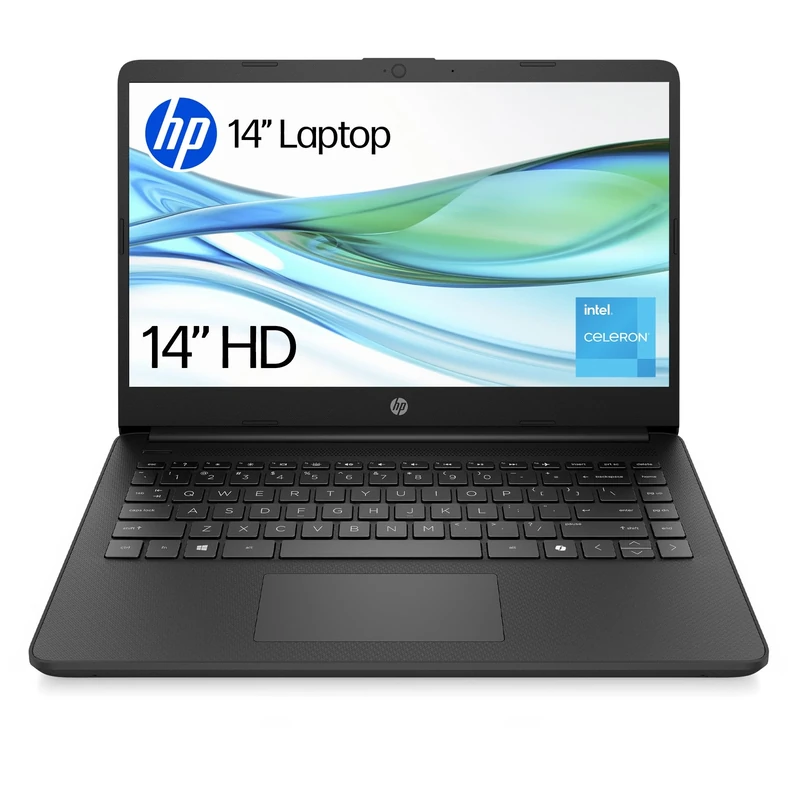 HP 14” Laptop | Intel Celeron N4500 Processor | 4 GB RAM | 64GB eMMC | Intel UHD Graphics | HD Display | 12 hrs battery | Microsoft 365 Personal 12 month included | Windows 11 | Black | 14s-dq3001sa
