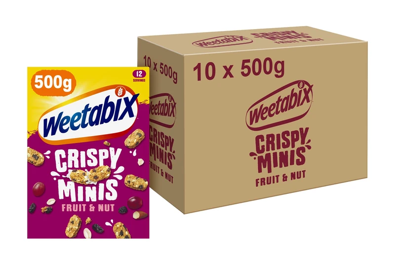 Weetabix Crispy Minis Fruit and Nut Breakfast Cereal 500g (Pack of 10)