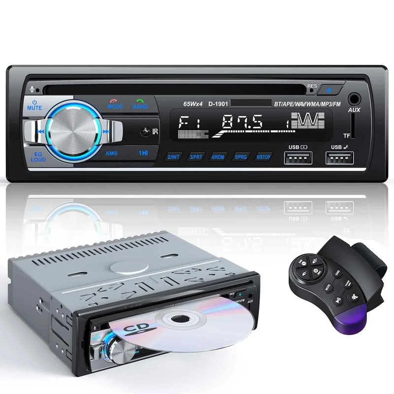 Car Stereo CD DVD Player Bluetooth,CENXINY RDS Car Radio Bluetooth Handsfree Calling 1DIN Car Radio MP3/USB/SD/AUX/Steering Wheel Remote Control