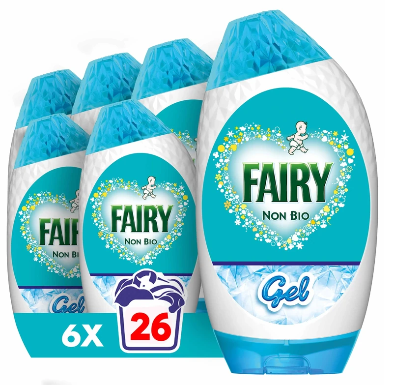 Fairy Non Bio Laundry Detergent Gel, 156 Washes (6 x 858 ml), Voted Number 1 For Sensitive Skin