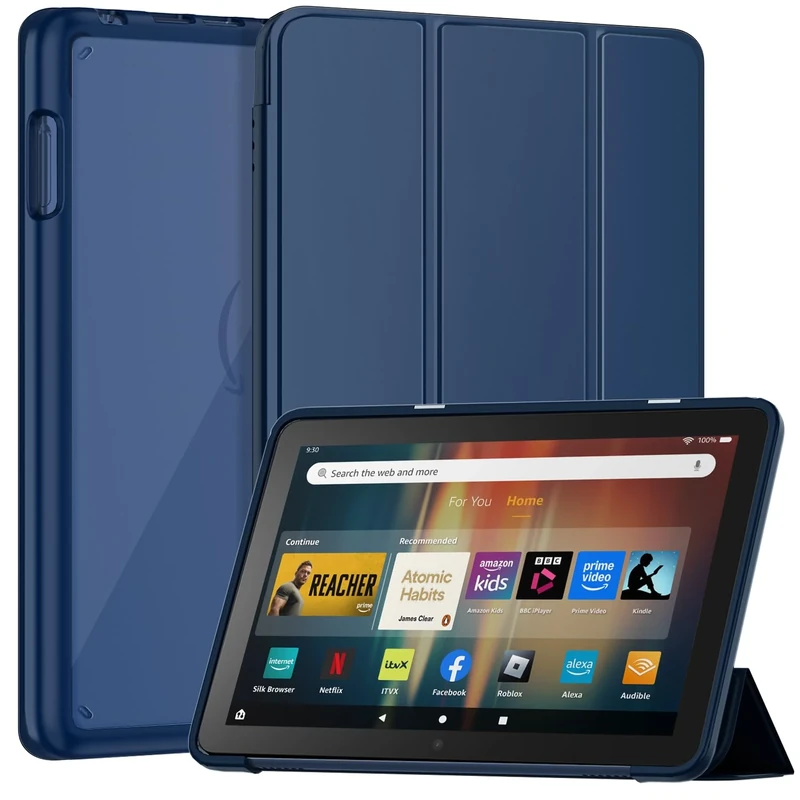 Mansiruyi Tablet Case for 11inch Tablets, Slim Lightweight Trifold Stand Case with Auto Sleep/Wake -Deep Navy