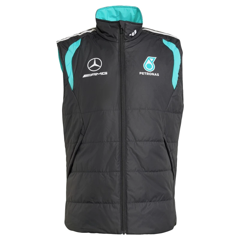adidas Men's MERCEDES - AMG PETRONAS FORMULA 1 TEAM MECHANICS VEST, black/grey two, XXL