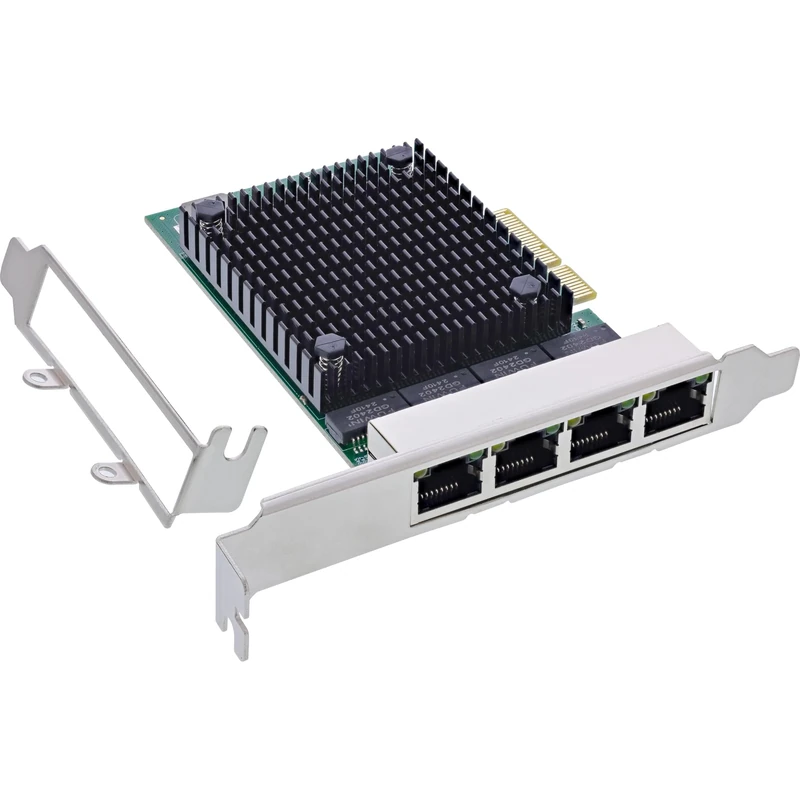 InLine® Network Card 4 Port PCIe x4 2.5Gb/s LAN Card for Windows & Linux with Low Profile 51127A