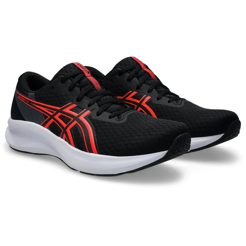 ASICS Men's Patriot 14 Sneaker, Black Flash Red, 6 UK
