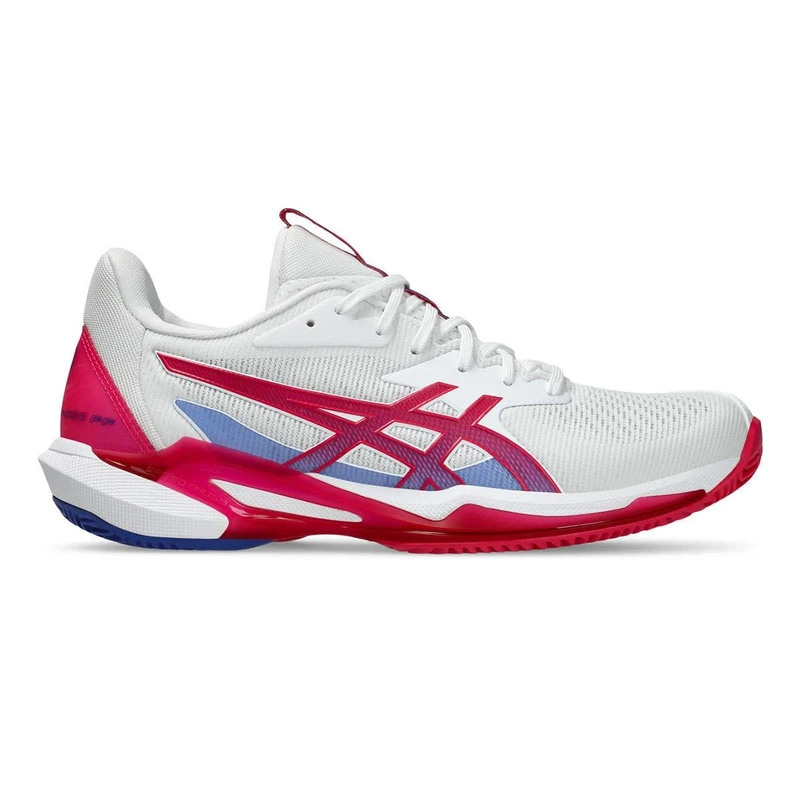 ASICS Women's Solution Speed FF 3 Clay Sneaker, White Bright Rose, 3 UK