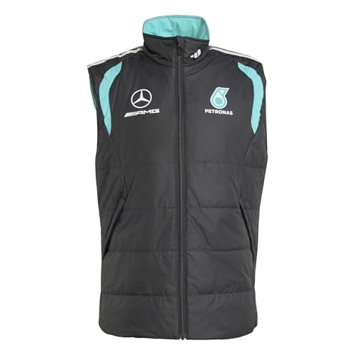 adidas Men's Mercedes - AMG Petronas Formula 1 Team Mechanics Vest, Black/Grey Two, S