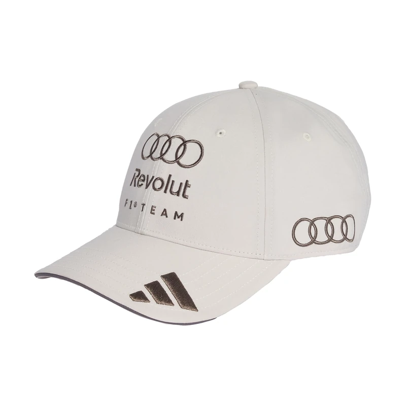 adidas Unisex Audi REVOLUT Formula ONE Team Baseball Cap, Chalk Pearl, L-XL