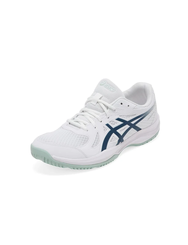 ASICS Mens Upcourt 6 Sneaker, White Tranquil Teal, 9.5 UK