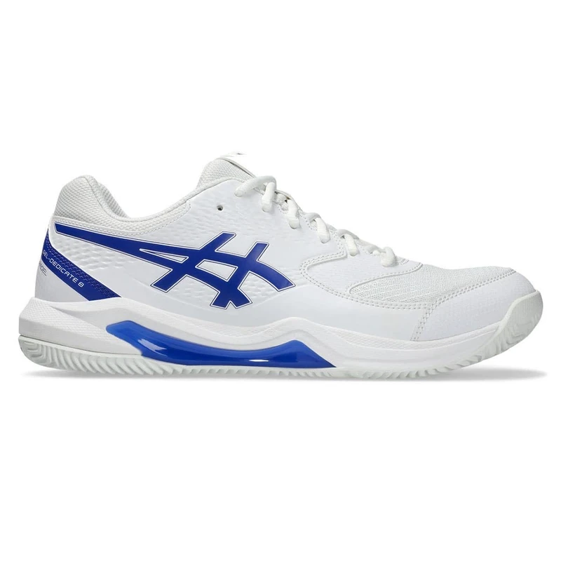 ASICS Mens Gel-Dedicate 8 Padel Sneaker, White Dark Cobalt, 6.5 UK