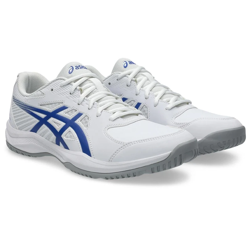 ASICS Men's Court Slide 4 Sneaker, White Dark Cobalt, 14 UK