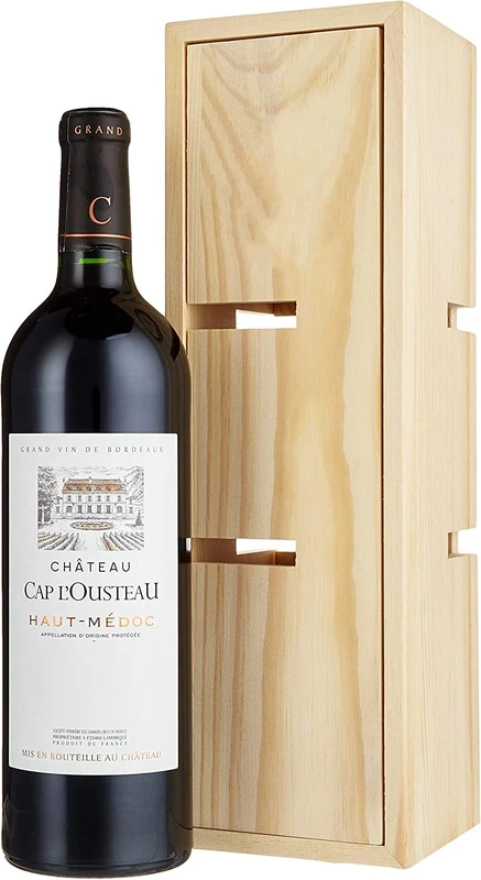 La Grande Vinothèque - Chateau Cap L'Ousteau Wine Gift Set - Red Wine Haut Medoc - Wine Rack (1 x 0.75 L) (Pack of 6)