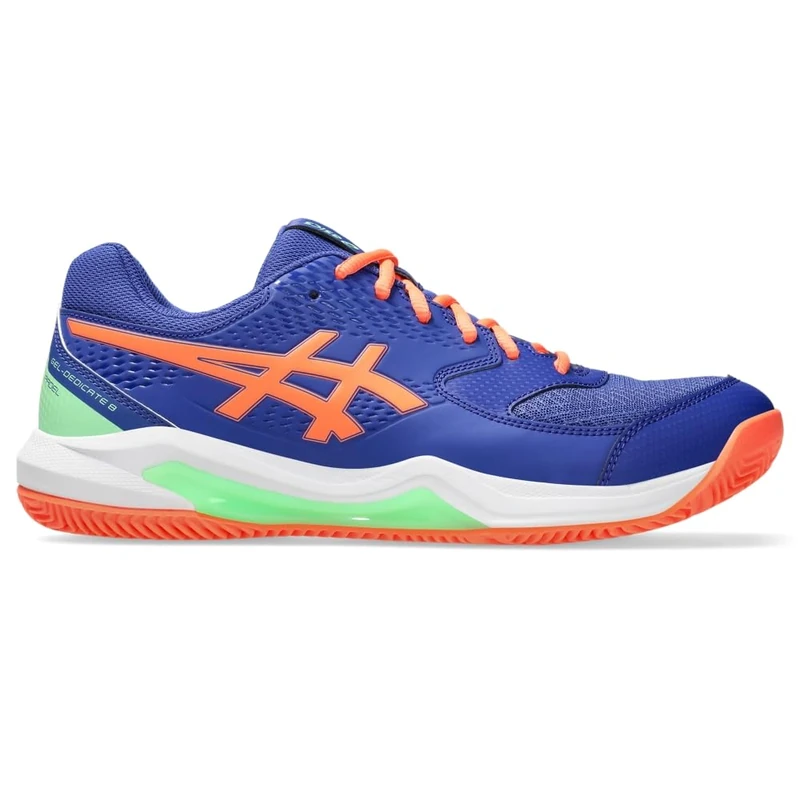 ASICS Mens Gel-Dedicate 8 Padel Sneaker, Dark Cobalt Vivid Coral, 11 UK